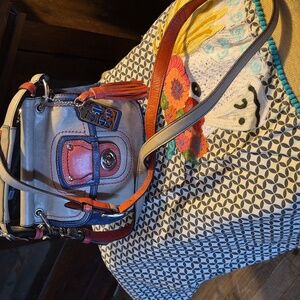 EUC 🚂 COACH 🚂 WILLIS MINI LEGACY Convertable Colorblock Satchel